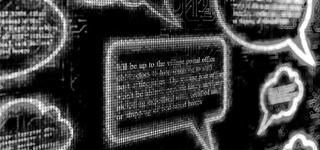 Social media symbols on digital screen